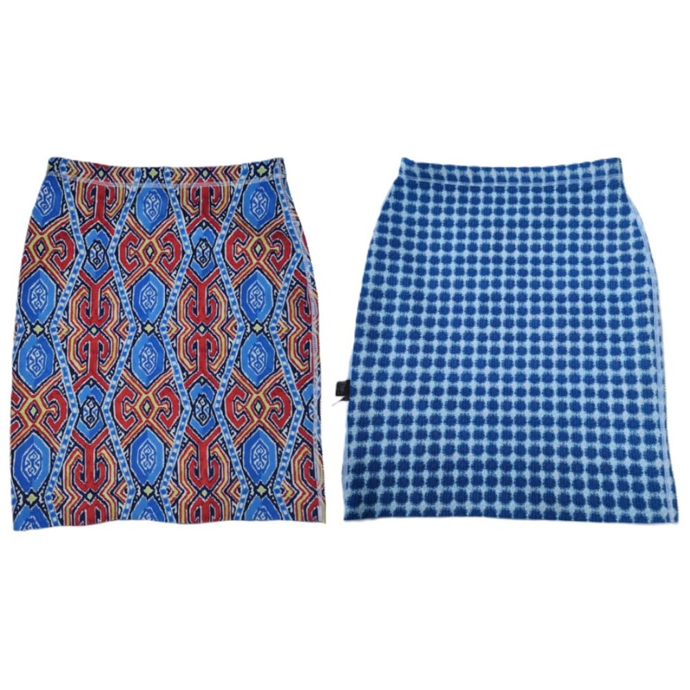 J. McLaughlin reversible pencil scuba skirt Casavito Halle Small stretchy boho